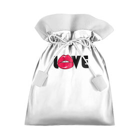 Подарочный 3D мешок с принтом love (W) в Петрозаводске, 100% полиэстер | Размер: 29*39 см | kiss | love | me | буквы | горошек | губы | девушке | женщине | лов | любим | люблю | любовь | меня | мне | мужчине | надпись | парню | подарок | поцелуй | рот | тебя | уже