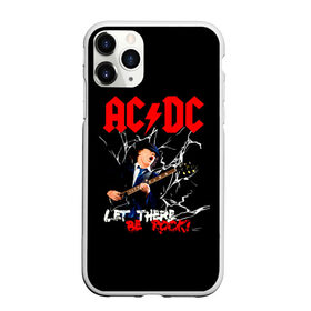 Чехол для iPhone 11 Pro Max матовый с принтом AC DC let there be rock! в Петрозаводске, Силикон |  | Тематика изображения на принте: ac dc | acdc | acdc ас дс | angus | back in black | highway to hell | mckinnon | young | австралийская | ангус янг | ас дс | асдс | блюз | в форме | гитара | группа | крис слэйд | метал | молния | музыка | п | певец | рок | рок н ролл