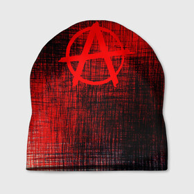 Шапка 3D с принтом АНАРХИЯ в Петрозаводске, 100% полиэстер | универсальный размер, печать по всей поверхности изделия | anarchy | анархия | анархо коммунизм | граффити | символ | стена | череп