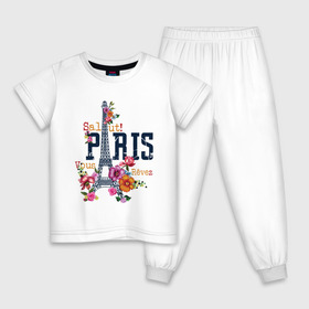 Детская пижама хлопок с принтом Париж в Петрозаводске, 100% хлопок |  брюки и футболка прямого кроя, без карманов, на брюках мягкая резинка на поясе и по низу штанин
 | Тематика изображения на принте: арт | города | париж | страны | туризм