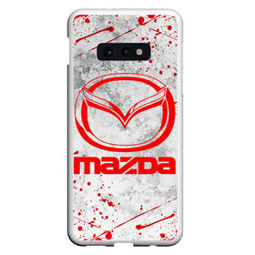 Чехол для Samsung S10E с принтом MAZDA RED LOGO в Петрозаводске, Силикон | Область печати: задняя сторона чехла, без боковых панелей | Тематика изображения на принте: auto | mazda | mps | sport | авто | автомобиль | автомобильные | бренд | мазда | марка | машины | мпс | спорт