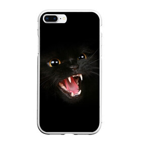 Чехол для iPhone 7Plus/8 Plus матовый с принтом Злой Котик в Петрозаводске, Силикон | Область печати: задняя сторона чехла, без боковых панелей | Тематика изображения на принте: angry | animal | animals | beast | black | cat | kitten | британец | британка | животное | животные | зверек | зверь | злая | злой | кот | котейка | котенок | котэ | кошка | кошки | черная
