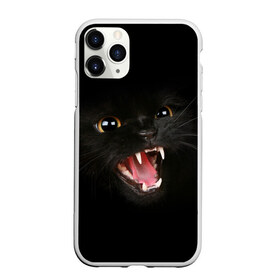 Чехол для iPhone 11 Pro Max матовый с принтом Злой Котик в Петрозаводске, Силикон |  | Тематика изображения на принте: angry | animal | animals | beast | black | cat | kitten | британец | британка | животное | животные | зверек | зверь | злая | злой | кот | котейка | котенок | котэ | кошка | кошки | черная