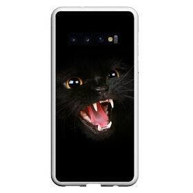 Чехол для Samsung Galaxy S10 с принтом Злой Котик в Петрозаводске, Силикон | Область печати: задняя сторона чехла, без боковых панелей | Тематика изображения на принте: angry | animal | animals | beast | black | cat | kitten | британец | британка | животное | животные | зверек | зверь | злая | злой | кот | котейка | котенок | котэ | кошка | кошки | черная