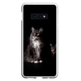 Чехол для Samsung S10E с принтом Котики в Петрозаводске, Силикон | Область печати: задняя сторона чехла, без боковых панелей | Тематика изображения на принте: animal | animals | beast | black | cat | kitten | животное | животные | зверек | зверь | кот | котейка | котенок | котики | котэ | кошка | кошки | мейн кун | черная