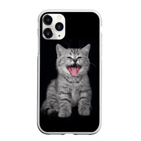 Чехол для iPhone 11 Pro Max матовый с принтом Котенок в Петрозаводске, Силикон |  | Тематика изображения на принте: animal | animals | beast | black | cat | kitten | животное | животные | зверек | зверь | кот | котейка | котенок | котики | котэ | кошка | кошки | черная