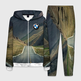 Мужской костюм 3D с принтом BMW в Петрозаводске, 100% полиэстер | Манжеты и пояс оформлены тканевой резинкой, двухслойный капюшон со шнурком для регулировки, карманы спереди | bmw | germany | mountains | nature | power | prestige | road | бмв | германия | горы | дорога | мощь | престиж | природа