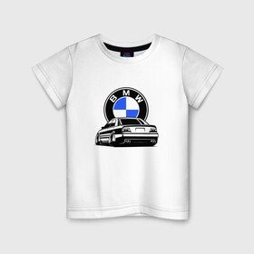 Детская футболка хлопок с принтом BMW (JDM) в Петрозаводске, 100% хлопок | круглый вырез горловины, полуприлегающий силуэт, длина до линии бедер | bmw | bmw performance | m | motorsport | performance | бмв | бэха | моторспорт