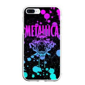 Чехол для iPhone 7Plus/8 Plus матовый с принтом Metallica в Петрозаводске, Силикон | Область печати: задняя сторона чехла, без боковых панелей | album | black | concert | heavy | kirk | metal | metallica | music | rock | tolls | джеймс хэтфилд | кирк хэмметт | клифф бёртон | ларс ульрих | метал | металлика | трэш