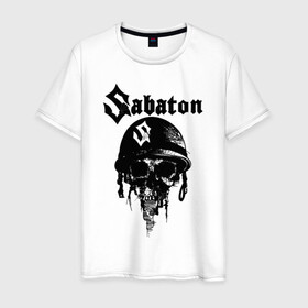 Мужская футболка хлопок с принтом Sabaton в Петрозаводске, 100% хлопок | прямой крой, круглый вырез горловины, длина до линии бедер, слегка спущенное плечо. | battle | panzerkampf | primo victoria | sabaton | the art of war | the great war | атака мертвецов | бисмарк | броден | войны | группа | йоаким | латный ботинок | метал | ночные ведьмы | пауэр | рок | рыцарские доспехи | сабатон