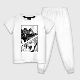Детская пижама хлопок с принтом Gurren lagann в Петрозаводске, 100% хлопок |  брюки и футболка прямого кроя, без карманов, на брюках мягкая резинка на поясе и по низу штанин
 | Тематика изображения на принте: anime | gurren lagann | manga. | аниме | гуррен лаганн | манга