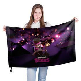 Флаг 3D с принтом Brawl stars Mortis Мортис в Петрозаводске, 100% полиэстер | плотность ткани — 95 г/м2, размер — 67 х 109 см. Принт наносится с одной стороны | brawl | brawl stars | brawlstars | brawl_stars | jessie | mortis | бравл | бравлстарс | мортис