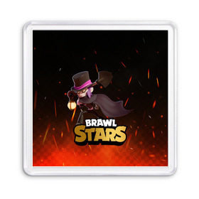 Магнит 55*55 с принтом Brawl stars Mortis Мортис в Петрозаводске, Пластик | Размер: 65*65 мм; Размер печати: 55*55 мм | brawl | brawl stars | brawlstars | brawl_stars | jessie | mortis | бравл | бравлстарс | мортис