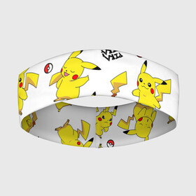 Повязка на голову 3D с принтом ПИКАЧУ в Петрозаводске,  |  | pika pika | pikachu | pokemon | пика пика | пикачу | покемон