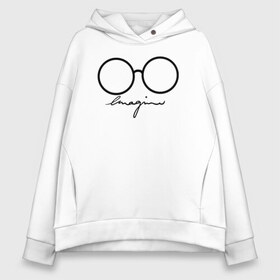 Женское худи Oversize хлопок с принтом Imagine John Lennon в Петрозаводске, френч-терри — 70% хлопок, 30% полиэстер. Мягкий теплый начес внутри —100% хлопок | боковые карманы, эластичные манжеты и нижняя кромка, капюшон на магнитной кнопке | autograph | beatles | imagine | john | lennon | the beatles | автограф | битлз | битлы | голубая | группа | джинса | джинсовая | джинсовый | джон | купить | леннон | леннона | очки | с группы