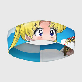 Повязка на голову 3D с принтом Пицца Мун в Петрозаводске,  |  | anime | food | japan | manga | pizza | sailor moon | аниме | девочка | девушка | еда | лунная призма | манга | пицца | сейлор мун | сэйлор мун | япония