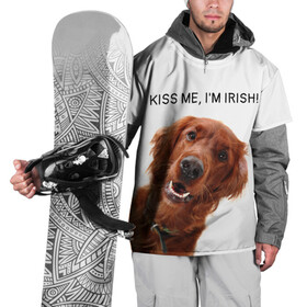 Накидка на куртку 3D с принтом Ирландский сеттер в Петрозаводске, 100% полиэстер |  | Тематика изображения на принте: irish | kiss me | kiss me im irish | ирландец | ирландия | ирландский | ирландский сеттер | красный сеттер | поцелуй меня я ирландец | рыжий сеттер | сеттер