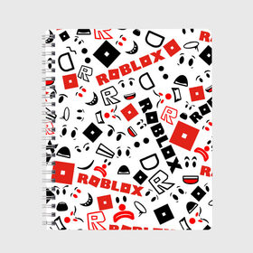 Тетрадь с принтом ROBLOX в Петрозаводске, 100% бумага | 48 листов, плотность листов — 60 г/м2, плотность картонной обложки — 250 г/м2. Листы скреплены сбоку удобной пружинной спиралью. Уголки страниц и обложки скругленные. Цвет линий — светло-серый
 | Тематика изображения на принте: roblox | roblox games. | игра роблокс | роблокс | робукс