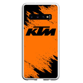 Чехол для Samsung Galaxy S10 с принтом KTM в Петрозаводске, Силикон | Область печати: задняя сторона чехла, без боковых панелей | Тематика изображения на принте: enduro | ktm | moto | motocycle | sportmotorcycle | ктм | мото | мотоспорт