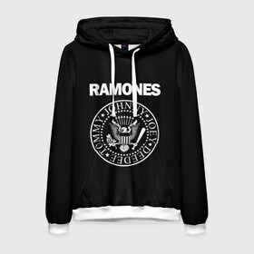 Мужская толстовка 3D с принтом RAMONES в Петрозаводске, 100% полиэстер | двухслойный капюшон со шнурком для регулировки, мягкие манжеты на рукавах и по низу толстовки, спереди карман-кенгуру с мягким внутренним слоем. | america | ramones | rock | usa | америка | джонни рамон | джоуи рамон | ди ди рамон | клем бурк | кристофер уорд | марки рамон | рамоунз | ричи рамон | рок | сша | томми рамон