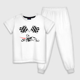 Детская пижама хлопок с принтом Картинг в Петрозаводске, 100% хлопок |  брюки и футболка прямого кроя, без карманов, на брюках мягкая резинка на поясе и по низу штанин
 | 
