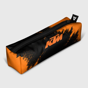 Пенал 3D с принтом KTM в Петрозаводске, 100% полиэстер | плотная ткань, застежка на молнии | Тематика изображения на принте: enduro | ktm | moto | moto sport | motocycle | sportmotorcycle | ктм | мото | мото спорт | мотоспорт | спорт мото
