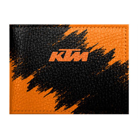 Обложка для студенческого билета с принтом KTM в Петрозаводске, натуральная кожа | Размер: 11*8 см; Печать на всей внешней стороне | enduro | ktm | moto | moto sport | motocycle | sportmotorcycle | ктм | мото | мото спорт | мотоспорт | спорт мото
