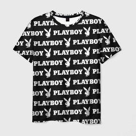 Мужская футболка 3D с принтом PLAYBOY в Петрозаводске, 100% полиэфир | прямой крой, круглый вырез горловины, длина до линии бедер | brand | brazzers | fake taxi | faketaxi | hub | mode | playboy | бразерс | бренд | мода | фейк такси