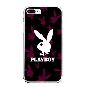 Чехол для iPhone 7Plus/8 Plus матовый с принтом PLAYBOY в Петрозаводске, Силикон | Область печати: задняя сторона чехла, без боковых панелей | Тематика изображения на принте: brand | brazzers | fake taxi | faketaxi | hub | mode | playboy | бразерс | бренд | мода | фейк такси