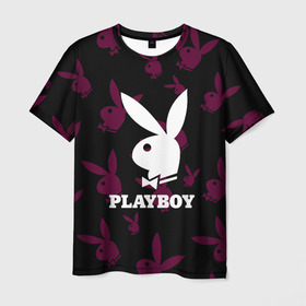 Мужская футболка 3D с принтом PLAYBOY в Петрозаводске, 100% полиэфир | прямой крой, круглый вырез горловины, длина до линии бедер | brand | brazzers | fake taxi | faketaxi | hub | mode | playboy | бразерс | бренд | мода | фейк такси