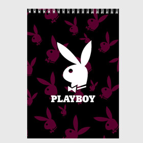 Скетчбук с принтом PLAYBOY в Петрозаводске, 100% бумага
 | 48 листов, плотность листов — 100 г/м2, плотность картонной обложки — 250 г/м2. Листы скреплены сверху удобной пружинной спиралью | Тематика изображения на принте: brand | brazzers | fake taxi | faketaxi | hub | mode | playboy | бразерс | бренд | мода | фейк такси