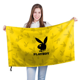 Флаг 3D с принтом PLAYBOY | ПЛЕЙБОЙ (Z) в Петрозаводске, 100% полиэстер | плотность ткани — 95 г/м2, размер — 67 х 109 см. Принт наносится с одной стороны | brand | brazzers | fake taxi | faketaxi | hub | mode | playboy | бразерс | бренд | мода | фейк такси