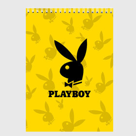 Скетчбук с принтом PLAYBOY в Петрозаводске, 100% бумага
 | 48 листов, плотность листов — 100 г/м2, плотность картонной обложки — 250 г/м2. Листы скреплены сверху удобной пружинной спиралью | Тематика изображения на принте: brand | brazzers | fake taxi | faketaxi | hub | mode | playboy | бразерс | бренд | мода | фейк такси