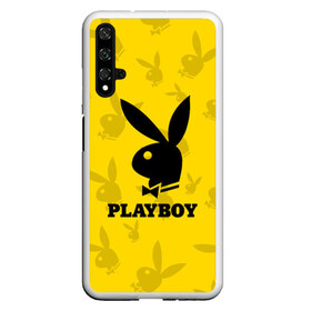 Чехол для Honor 20 с принтом PLAYBOY в Петрозаводске, Силикон | Область печати: задняя сторона чехла, без боковых панелей | Тематика изображения на принте: brand | brazzers | fake taxi | faketaxi | hub | mode | playboy | бразерс | бренд | мода | фейк такси