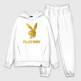 Мужской костюм хлопок OVERSIZE с принтом PLAYBOY GOLD | ЗОЛОТОЙ ПЛЕЙБОЙ (Z) в Петрозаводске,  |  | Тематика изображения на принте: brand | brazzers | fake taxi | faketaxi | hub | mode | playboy | бразерс | бренд | мода | фейк такси