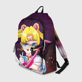 Рюкзак 3D с принтом Sailor Moon в Петрозаводске, 100% полиэстер | лямки с регулируемой длиной, сверху петелька, чтобы рюкзак можно было повесить на вешалку. Основное отделение закрывается на молнию, как и внешний карман. Внутри два дополнительных кармана, один из которых закрывается на молнию. По бокам два дополнительных кармашка | Тематика изображения на принте: anime | japan | manga | sailor moon | аниме | девочка | девушка | луна | лунная призма | манга | сейлор мун | сэйлор мун | япония