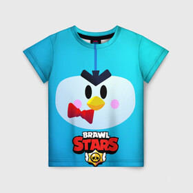 Детская футболка 3D с принтом Brawl Stars Penguin в Петрозаводске, 100% гипоаллергенный полиэфир | прямой крой, круглый вырез горловины, длина до линии бедер, чуть спущенное плечо, ткань немного тянется | Тематика изображения на принте: penguin | pengvin | pingvin | пенгвин | пингвин