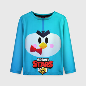 Детский лонгслив 3D с принтом Brawl Stars Penguin в Петрозаводске, 100% полиэстер | длинные рукава, круглый вырез горловины, полуприлегающий силуэт
 | penguin | pengvin | pingvin | пенгвин | пингвин