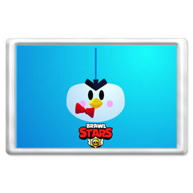 Магнит 45*70 с принтом Brawl Stars Penguin в Петрозаводске, Пластик | Размер: 78*52 мм; Размер печати: 70*45 | penguin | pengvin | pingvin | пенгвин | пингвин