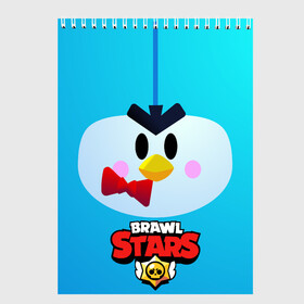 Скетчбук с принтом Brawl Stars Penguin в Петрозаводске, 100% бумага
 | 48 листов, плотность листов — 100 г/м2, плотность картонной обложки — 250 г/м2. Листы скреплены сверху удобной пружинной спиралью | penguin | pengvin | pingvin | пенгвин | пингвин