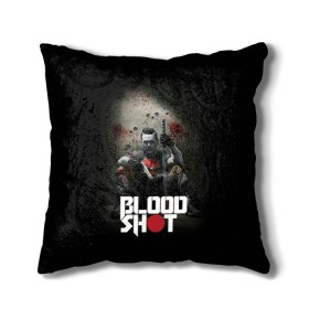 Подушка 3D с принтом BloodShot в Петрозаводске, наволочка – 100% полиэстер, наполнитель – холлофайбер (легкий наполнитель, не вызывает аллергию). | состоит из подушки и наволочки. Наволочка на молнии, легко снимается для стирки | bloodshot | valiant | vin diesel | бладшот | вин дизель | кино | фильм | фильм 2020