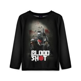 Детский лонгслив 3D с принтом BloodShot в Петрозаводске, 100% полиэстер | длинные рукава, круглый вырез горловины, полуприлегающий силуэт
 | bloodshot | valiant | vin diesel | бладшот | вин дизель | кино | фильм | фильм 2020