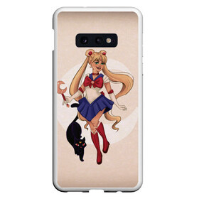 Чехол для Samsung S10E с принтом Sailor Moon в Петрозаводске, Силикон | Область печати: задняя сторона чехла, без боковых панелей | anime | japan | manga | sailor moon | аниме | девочка | девушка | луна | лунная призма | манга | сейлор мун | сэйлор мун | япония