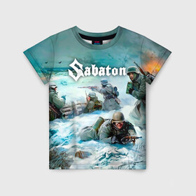 Детская футболка 3D с принтом Sabaton в Петрозаводске, 100% гипоаллергенный полиэфир | прямой крой, круглый вырез горловины, длина до линии бедер, чуть спущенное плечо, ткань немного тянется | battle | panzerkampf | primo victoria | sabaton | the art of war | the great war | атака мертвецов | бисмарк | броден | войны | группа | йоаким | латный ботинок | метал | ночные ведьмы | пауэр | рок | рыцарские доспехи | сабатон