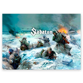 Поздравительная открытка с принтом Sabaton в Петрозаводске, 100% бумага | плотность бумаги 280 г/м2, матовая, на обратной стороне линовка и место для марки
 | battle | panzerkampf | primo victoria | sabaton | the art of war | the great war | атака мертвецов | бисмарк | броден | войны | группа | йоаким | латный ботинок | метал | ночные ведьмы | пауэр | рок | рыцарские доспехи | сабатон