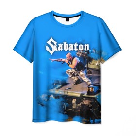 Мужская футболка 3D с принтом Sabaton в Петрозаводске, 100% полиэфир | прямой крой, круглый вырез горловины, длина до линии бедер | 