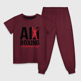 Детская пижама хлопок с принтом Muhammad Ali в Петрозаводске, 100% хлопок |  брюки и футболка прямого кроя, без карманов, на брюках мягкая резинка на поясе и по низу штанин
 | ali | boxer | boxing | muhammad | али | бокс | боксер | мухаммед