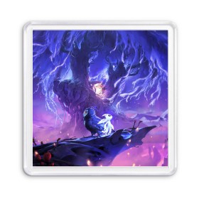 Магнит 55*55 с принтом Ori and the Will of the Wisps в Петрозаводске, Пластик | Размер: 65*65 мм; Размер печати: 55*55 мм | ori | ori and the will of the wisps | игра | игры | ори | ори 2 | платформер