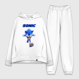 Женский костюм хлопок Oversize с принтом SONIC в Петрозаводске,  |  | hedgehog. | sonic | sonic 2 | sonic 3 | соник | соник 3