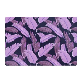 Магнитный плакат 3Х2 с принтом Tropical leaves 4 purple в Петрозаводске, Полимерный материал с магнитным слоем | 6 деталей размером 9*9 см | leaves | palms. тропические | tropical | листья | пальмы